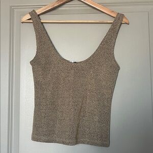 Zara Knit Sparkly Tank | Gold | S